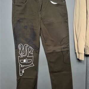 Graphic SDL Olive Green Pants